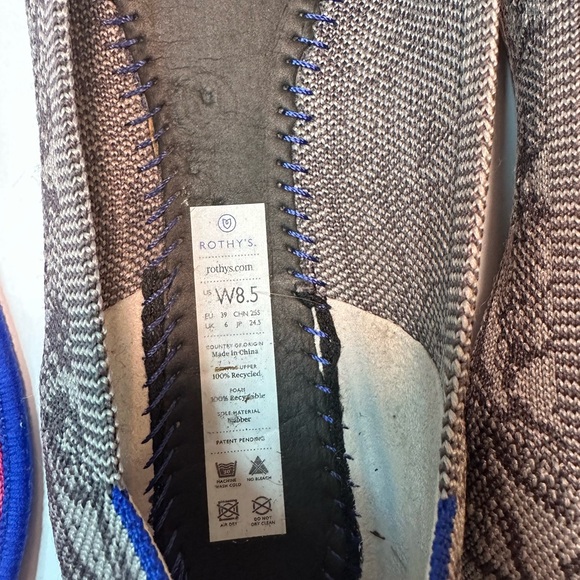 Rothy’s THE FLAT grey stone snakeskin - Retired - Picture 3 of 6